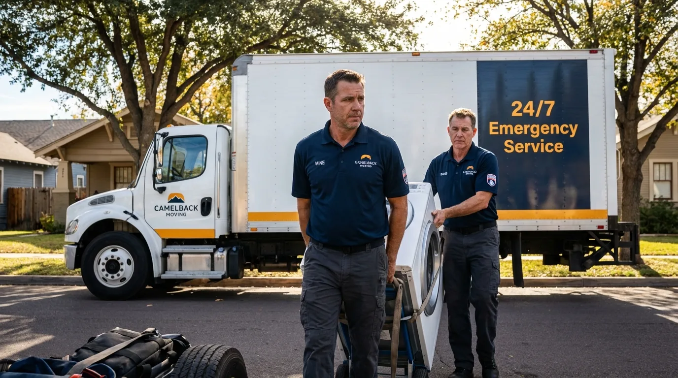 CamelBack Moving crew loading furniture in Claremont, CA